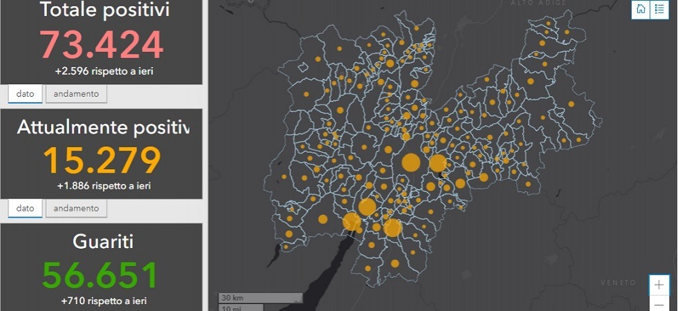 Covid, un solo Comune in Trentino senza contagi